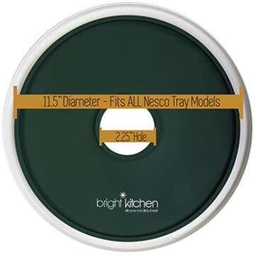 4 Fruit Leather Silicone Dehydrator Sheets with EDGES - NON-Toxic Compatible With Presto Round Dehydrators Lip Mold Hold Batter Liquid Fruit Roll Up Circle ReUsable Flexible No Stick