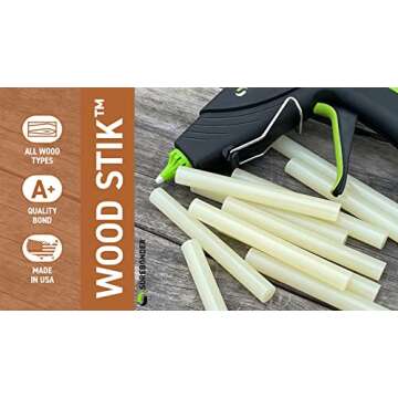 Surebonder WS-12 Full Size 4" Wood Hot Glue Stick - 12 Pack