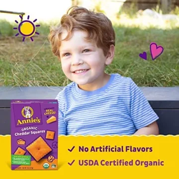 Annie's Organic Cheddar Squares Baked Cracker Snacks 7.5 oz