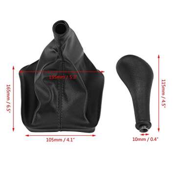 Acouto PU Leather Shift Knob for Benz W123 W140 W20