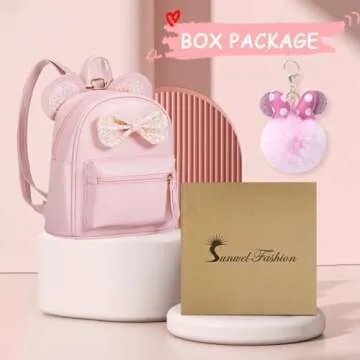 Adorable Toddler Sequin Bow Mouse Ears Backpack