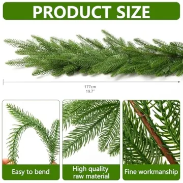 6 FT Norfolk Pine Garland for Christmas Home Decor