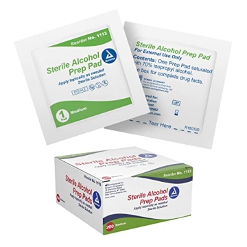 Dynarex 1113 Alcohol Prep Pads - Sterile Wipes, 200 Count