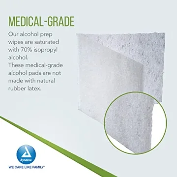 Dynarex 1113 Alcohol Prep Pads - Sterile Wipes, 200 Count
