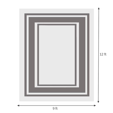 RURALITY Outdoor Rug 9x12 Waterproof for Patio Clearance,Large Plastic Straw Mat for Camping,Porch,RV,Reversible, Light Coffee