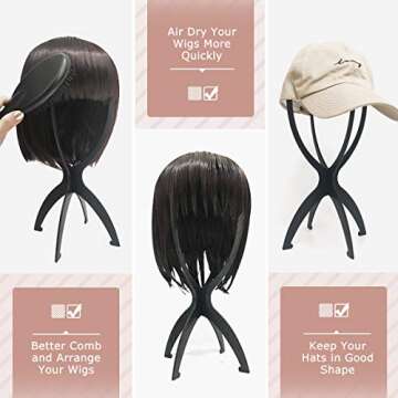Dreamlover Wig Head Stand for Travel, 2 Packs