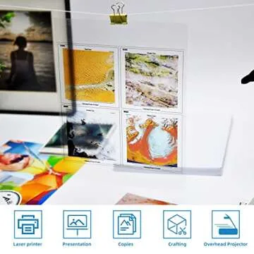 Uinkit Laser Transparency Film 100 Sheets for Laser Printers