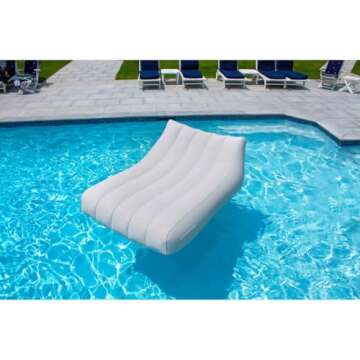 SWIMLINE Original Cloud Chaise XL Pool Lake Float Lounger Raft for Adults & Kids | Comfortable Fabri...