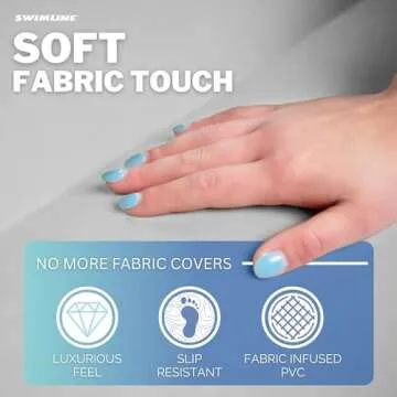 SWIMLINE Original Cloud Chaise XL Pool Lake Float Lounger Raft for Adults & Kids | Comfortable Fabric Foam Texture for Floating & Backyard Lounging | Connect Multi Floats with Bungees