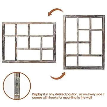 Rustic Multi-Slot Shelf Display for Home Decor