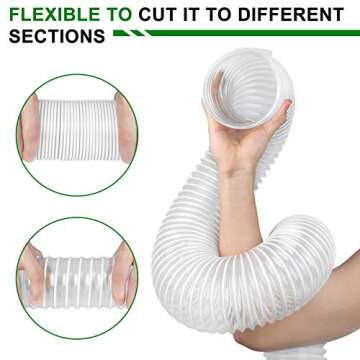 HOSOM 2 1/2" x 10' Dust Collection Hose for Woodshops