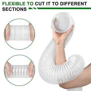 HOSOM 2 1/2" x 10' Dust Collection Hose for Woodshops