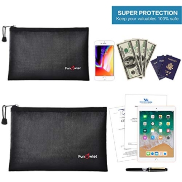 Fireproof & Water Resistant Document Bags for Safe Storage