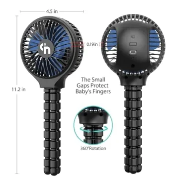 HomeLifairy Portable Stroller Fan with Flexible Tripod