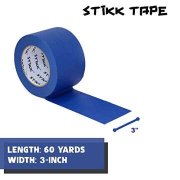 STIKK Painters Tape - 2pk Blue Painter Tape - 3 inch x 60 Yards - Paint Tape for Painting, Edges, Tr...