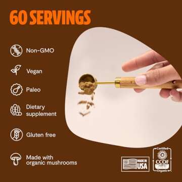 FreshCap Chaga Mushroom Powder - Immune Support 14,000mg