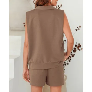 BTFBM Women's Sleeveless Matching Sets Stylish Tracksuits