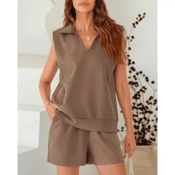 BTFBM Women's Sleeveless Matching Sets Stylish Tracksuits