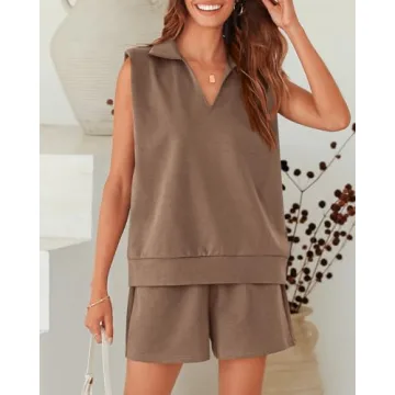 BTFBM Women's Sleeveless Matching Sets Stylish Tracksuits