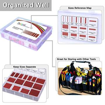 Pointool 450 Pcs Heat Shrink Tubing Kit for Projects