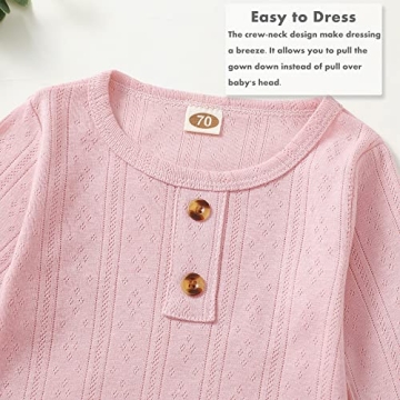 NZRVAWS Organic Cotton Baby Gown Set for Newborns