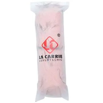 LA CARRIE Women's Leopard Print Faux Fur Wrist Cuffs,Winter Fox Furry Bands Arm Warmer (Pink With Tips)