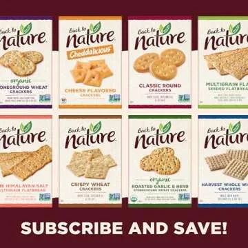Back to Nature Cheese Flavored Crackers - Non-GMO, Made with Wheat Flour, Vegan, Delicious & Quality Snacks, Cheddalicious, 6 Ounce