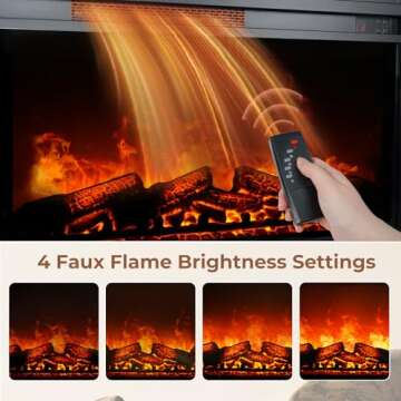 ALLSTAND Electric Fireplace TV Stand - Modern Farmhouse Design