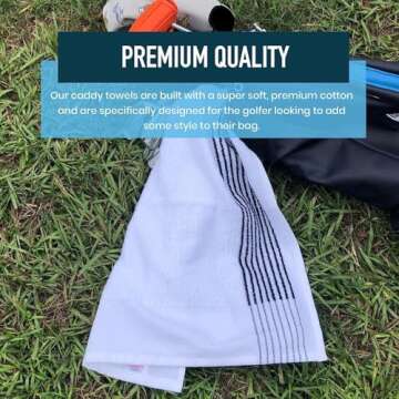 E9 Golf Caddy Towel - 22" x 44" Large Golf Towel