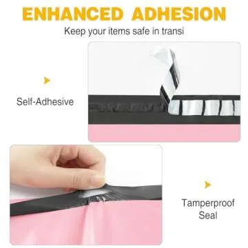 Famagic Poly Mailers 19x24 50 Pack, Waterproof Light Pink Shipping Bags, Tearproof Packaging Bags for Clothing Supplies, Self Seal Mailers Bags for Business, Mailing Poly Envelopes for Shipping