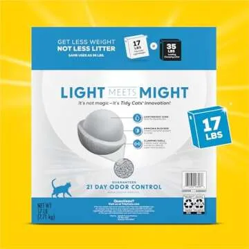 Purina Tidy Cats Light Weight, Low Dust, Clumping Cat Litter, LightWeight Instant Action - 17 lb. Box