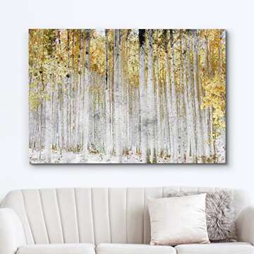 wall26 - Trees with Yellow Leaves - Canvas Art Wall Art - 32"x48"