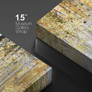 wall26 - Trees with Yellow Leaves - Canvas Art Wall Art - 32"x48"