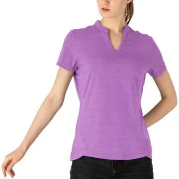 Gopune Women's Cool Dry Performance Polo - Rose Purple