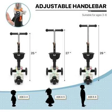 MADOG Toddler Mini Scooter with Adjustable Height