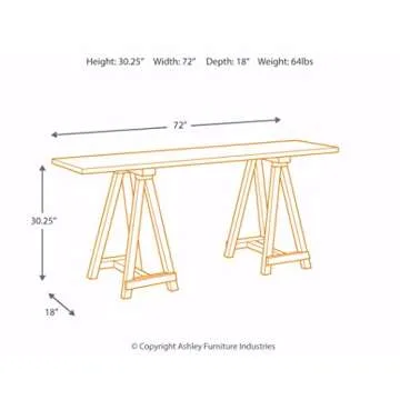 Vennilux Console Table - Vintage Casual Light Brown