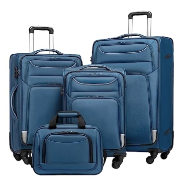 Coolife 4 Piece Luggage Set TSA Lock Spinner Suitcases