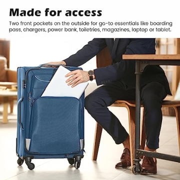 Coolife 4 Piece Luggage Set TSA Lock Spinner Suitcases