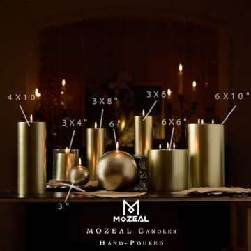 Hand-Poured Unscented Candle Set of 3 for All Occasions