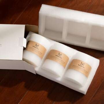Hand-Poured Unscented Candle Set of 3 for All Occasions