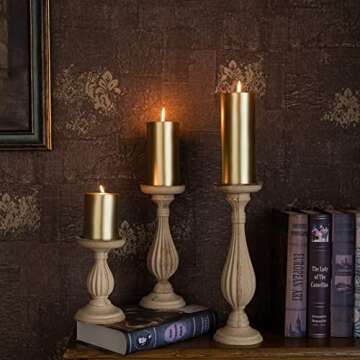 Hand-Poured Unscented Candle Set of 3 for All Occasions