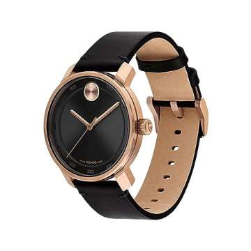 Movado Bold Access Men's Swiss Quartz 3600945 Watch with Ionic Plated Rose Gold Tone Steel Case and ...