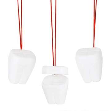 Teeth Storage Box, YOUYA DENTAL Lovely Baby Milk Tooth Fairy Box Tooth Organizer Teeth Save Box Container with Necklace Case Gift