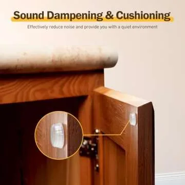 QUEENTI Silicone 160 Pcs Cabinet Door Bumpers Round, 1/2" Diameter Self Adhesive Clear Cupboard Door Drawer Bumpers for Kitchen Cabinets Cutting Boards Picture Frames