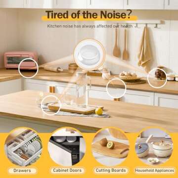 QUEENTI Silicone 160 Pcs Cabinet Door Bumpers Round, 1/2" Diameter Self Adhesive Clear Cupboard Door Drawer Bumpers for Kitchen Cabinets Cutting Boards Picture Frames