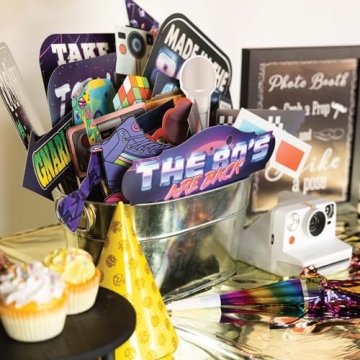 80s Photo Booth Props - Fun 41-pc Kit for Themed Parties