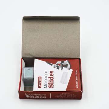OPTO-EDU E35.3501 Blank Microscope Slides & 100-Pieces Square Cover Glass, Glass