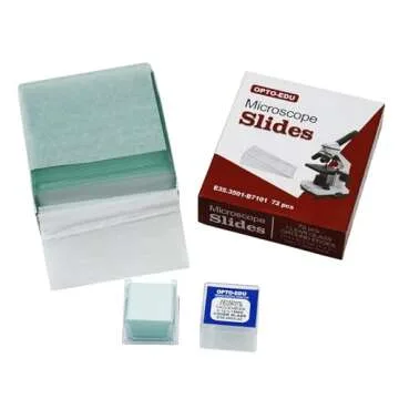 72 Pack Blank Microscope Slides & 100 Cover Glass