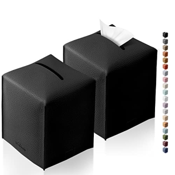 Tclouda PU Leather Tissue Box Cover for Stylish Décor