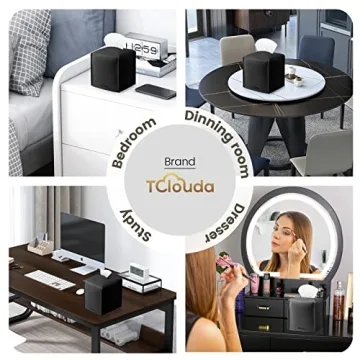 Tclouda PU Leather Tissue Box Cover for Stylish Décor